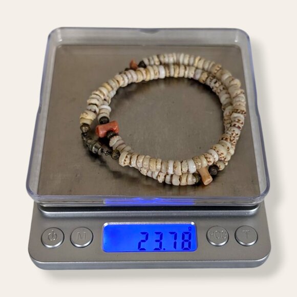 V. Puka Shell & Coral Beaded Necklace - Picture 6 of 6